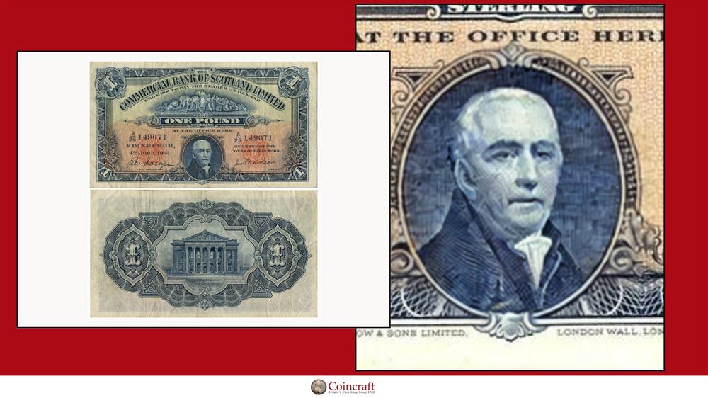 Scottish Banknote dedicated to John Pitcairn (Commercial Bank of Scotland first Chairman) - Coincraft